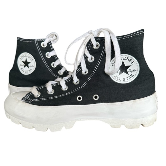 Converse Chuck Taylor All-Star black high top platform sneaker size 8 very clean - Picture 1 of 13